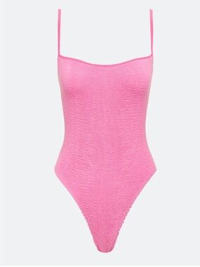 New! Surf Gypsy Pink Textured One-Piece Swimsuit